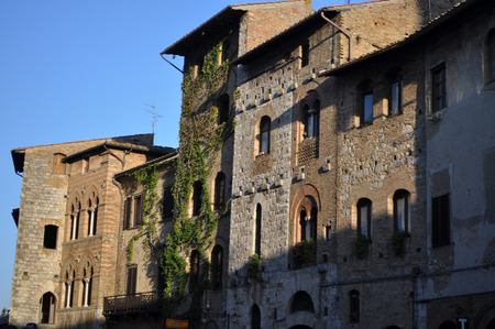 San Gimignano is a small walled medieval hill town in the province of Siena, Tuscany, north-central Italy.の写真素材