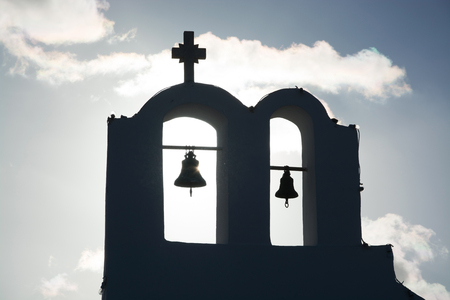Oia is a village in the Cyclades. It is located on the main island Thira, or Thera, at Santorini, Greeceの写真素材