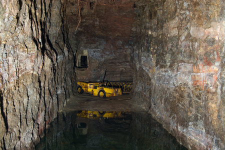 Picture taken underground at a Mine in Poehla, Erz Mountains, Germany.