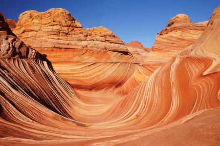 The Wave in the Vermilion Cliffs National Monument,  a National Park located in Arizona in the United States.の写真素材