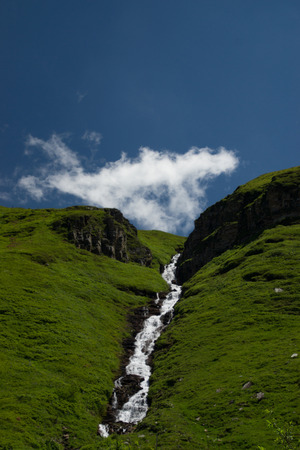 The Grossglockner High Alpine Road is the highest surfaced mountain pass road in Austria. It connects Bruck in the state of Salzburg with Heiligenblut in Carinthiaの写真素材