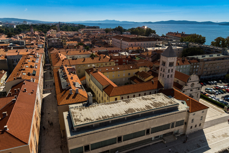 The harbor and resort Zadar is located in the south of Croatia in North Dalmatia.のeditorial素材