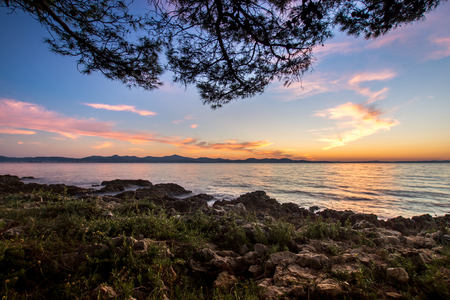 The harbor and resort Zadar is located in the south of Croatia in North Dalmatia.の写真素材