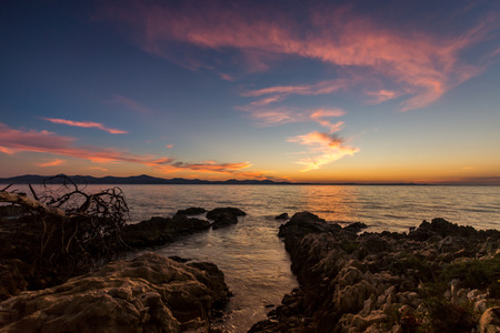 The harbor and resort Zadar is located in the south of Croatia in North Dalmatia.の写真素材
