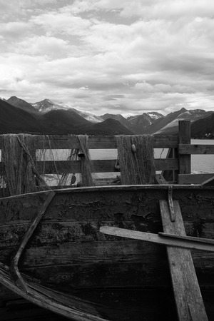 Ondalsnes lis located at the Isfjord, part of the Romsdalsfjord, in Vestlandet in Norway.の写真素材