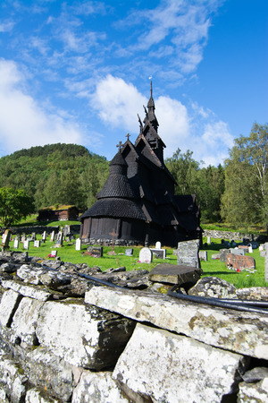 Borgund Stave Church is a stave church located in the Sogn og Fjordane county, Norway.のeditorial素材