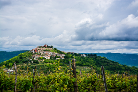 Motovun is a village in central Istria, Croatia.の写真素材