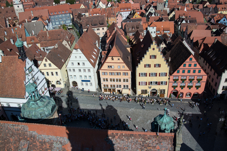 Rothenburg ob der Tauber is a town in the district of Ansbach of Mittelfranken (Middle Franconia), the Franconia region of Bavaria, Germany.の写真素材