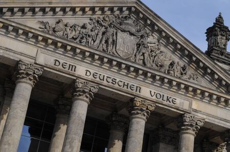 The Reichstag is a historic edifice in Berlin, Germany, constructed to house the Imperial Diet of the German Empire.の写真素材