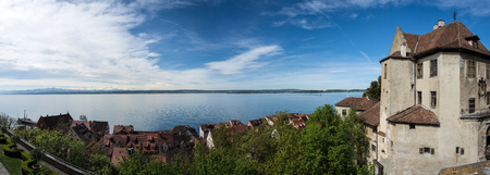 Meersburg Castle, also known as the Alte Burg, in Meersburg on Lake Constance is the oldest inhabited castle in Germany.のeditorial素材