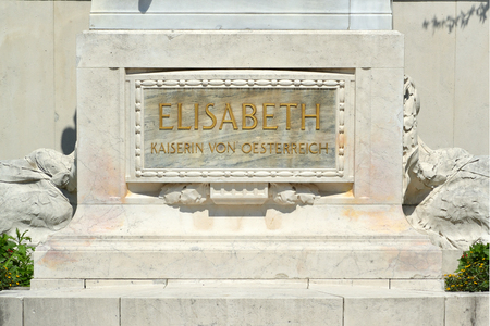 Vienna, Austria - June 17, 2018: Monument of Empress in the park Volksgarten of Vienna - Austria.のeditorial素材