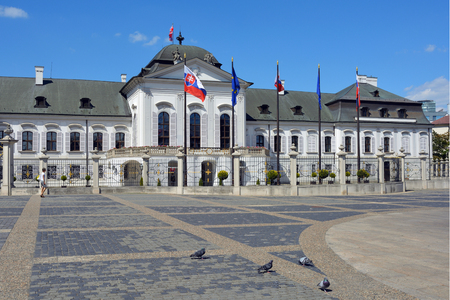 Grassalkovich Palace in Bratislava - official residence of the Slovak President.のeditorial素材