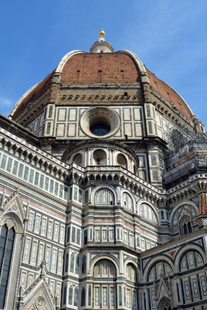 Dome of the Cathedral of Santa Maria del Fiore at Firenze - Italy.の写真素材