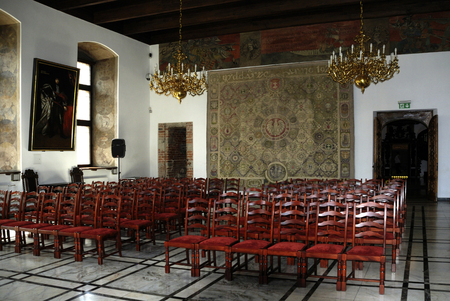 Great Council Chamber in the Town Hall of Gdansk - Poland.のeditorial素材