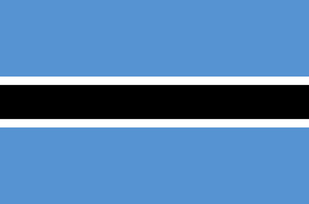 National flag of the Republic Botswana.の写真素材