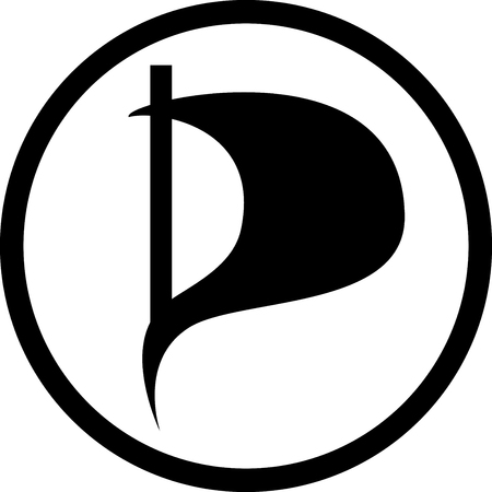 Logo of German political party Pirate Party - Germany.のeditorial素材