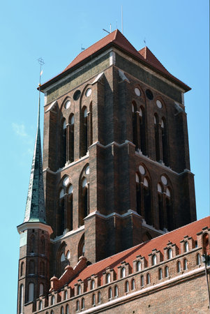 Saint Marys church in the historical Old town of Gdansk - Poland.