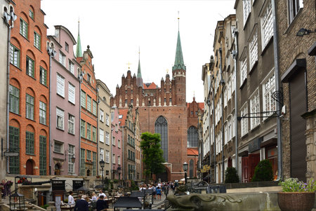 Saint Marys church in the historical Old town of Gdansk - Poland.