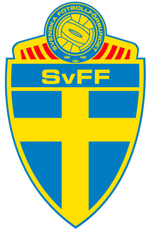 Logo of the Swedish Football Association and the National team. - Sweden.のeditorial素材