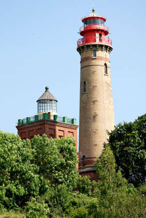 Lighthouse of Cape Arkona on the Island of Ruegen on the German Baltic coast - Germany.のeditorial素材