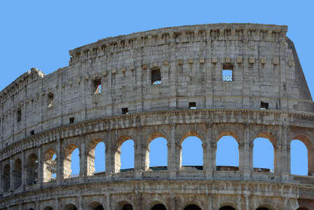 Colosseum at the Piazza del Colosseo in Rome - Italy.の写真素材