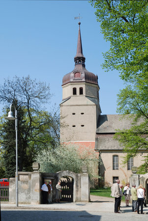 Protestant church Saint Mary of Dahme in the Mark Brandenburg - Germany.のeditorial素材