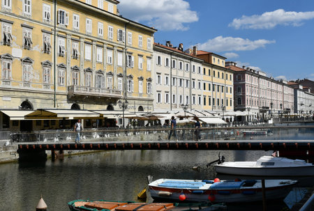 Grand Canal in the central city of Trieste - Italy.