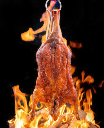 Piece of roast turkey. Isolated on black backgroundの写真素材