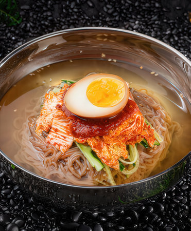 Shoyu Ramen - japanese noodle soup with eggの写真素材