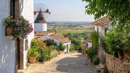 Village of Monserrate in Alentejo region, Portugalの素材