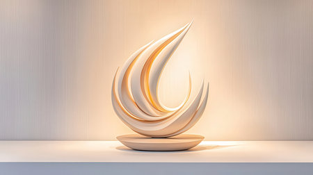 3d rendering of abstract minimal geometric forms. Glossy luxury podium for your design.の素材