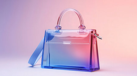 Women's handbag on a colored background. 3d rendering.の素材