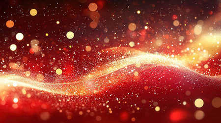 abstract red background with particles and bokeh effect. 3d renderingの素材
