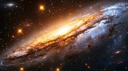 Planets, stars and galaxies in outer space showing the beauty of space exploration.の素材