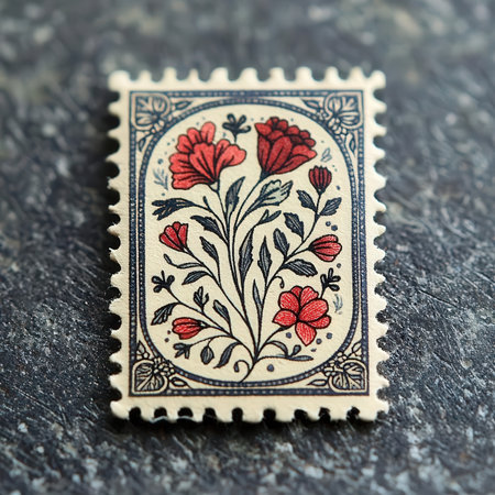 The reverse side of the postage stamp. The reverse side of the stamp.の素材