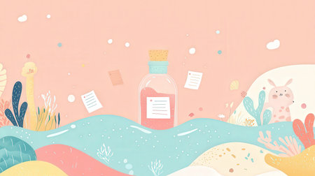 Cute hand drawn vector illustration in scandinavian style.の素材