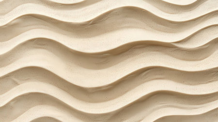 3d render of beige wavy surface. Abstract background.の素材