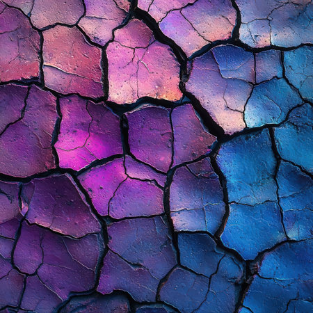 Cracked paint on the ground. Abstract background and texture for design.の素材
