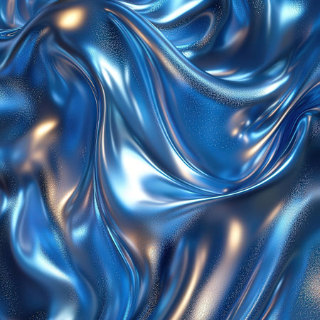 abstract blue background with smooth lines and waves. 3d renderの素材