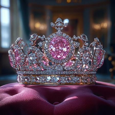 low key image of beautiful queen/king crown. vintage filtered.の素材