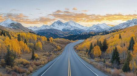Sunset over the Grand Teton National Park, Wyoming, USAの素材