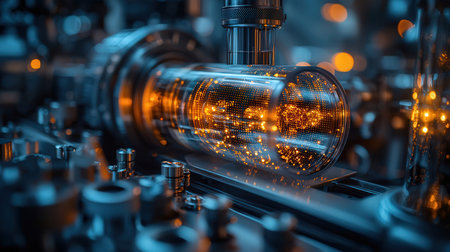 3d rendering of a welding torch in the process of welding.の素材