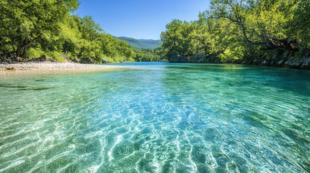 Turquoise waters of Plitvice Lakes National Park, Croatiaの素材