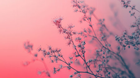 floral background with soft focus and pastel pink and blue tonesの素材