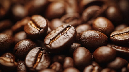 Coffee beans close-up, can be used as a backgroundの素材