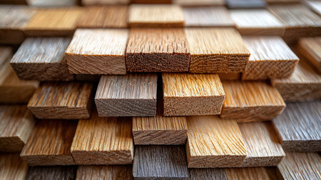 Wooden construction material. Construction materials for the construction of buildings.の素材