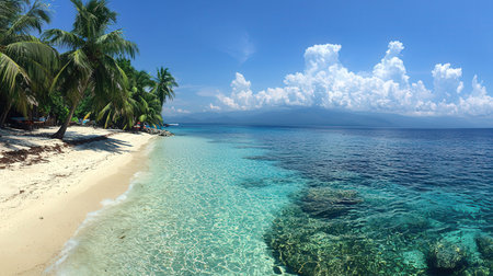 Tropical beach at Seychelles, Mahe islandの素材