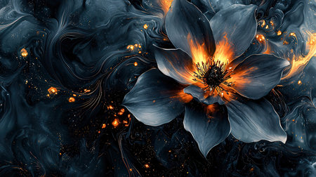 Abstract fractal. Fractal art background for creative design. Decoration for wallpaper, desktop, poster, cover booklet. Print for clothes, t-shirt. Creative illustration for designの素材