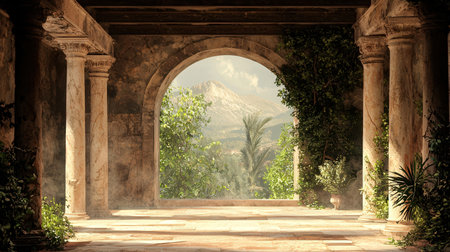 Ancient city of Hampi, Karnataka, India. Vintage styleの素材