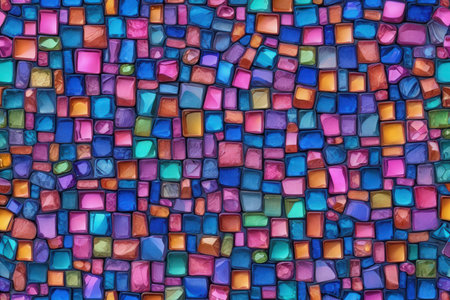 Colorful mosaic background. Abstract texture. 3D rendering illustration.